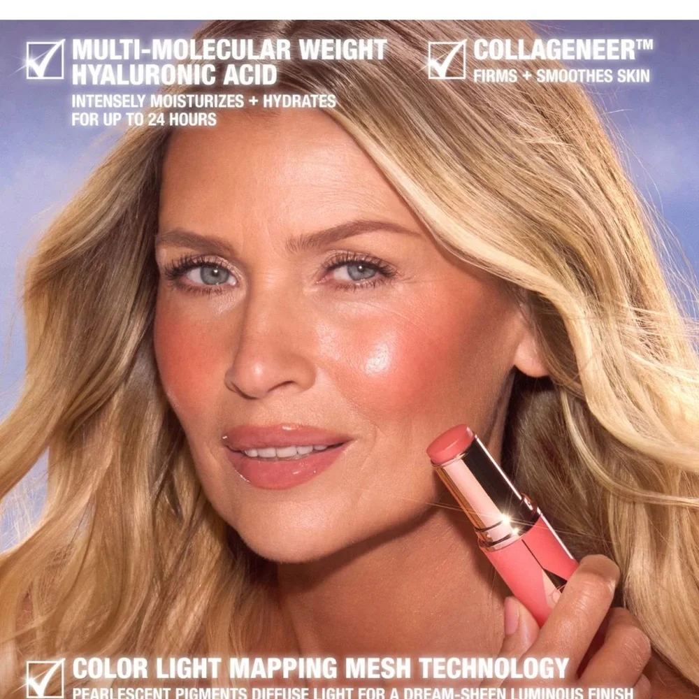 Charlotte Tilbury Unreal Lip & Cheek Glow Blush Stick in Peachy Glow